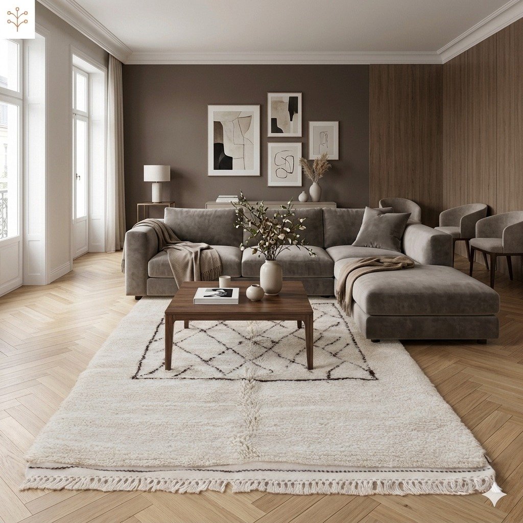 Rug in bedroom interior design